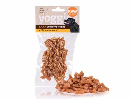 YOGGIES BARF krůtí výcvikové pamlsky pro psy ze syrového masa 50g