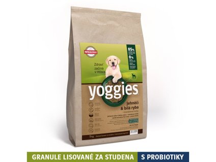 YOGGIES Minigranule jehněčí & bílá ryba 5kg