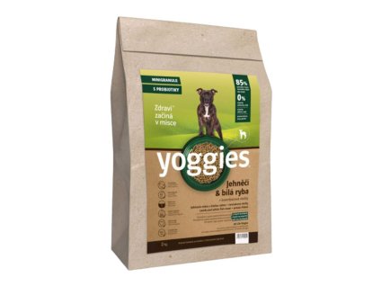 YOGGIES Minigranule jehněčí & bílá ryba 2kg