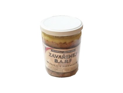 DO PSÍ MISKY Zavařenej B.A.R.F. Hovězí s pohankou 375g