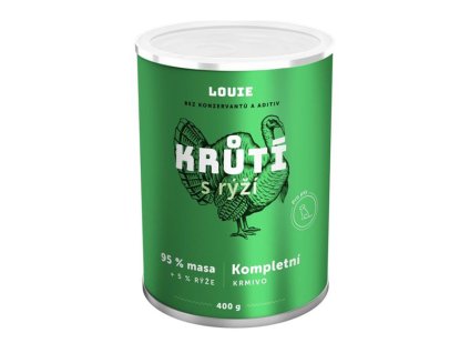 Konzerva MARTY Louie Dog krůtí s rýží 400g