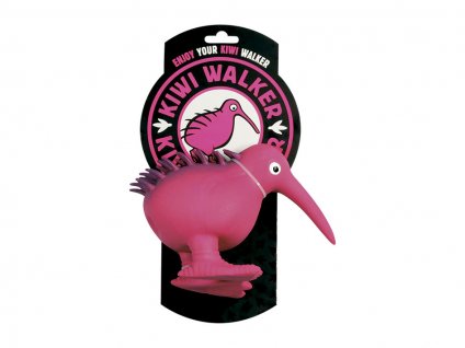 Hračka KIWI WALKER latex - Whistle Kiwi růžová (L) 8x18x14cm