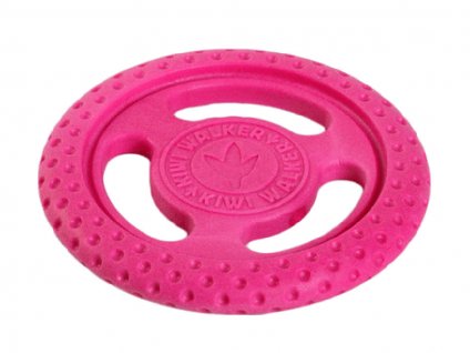 Hračka KIWI WALKER guma TPR - Let's play! Frisbee Maxi růžová 3,5x22cm