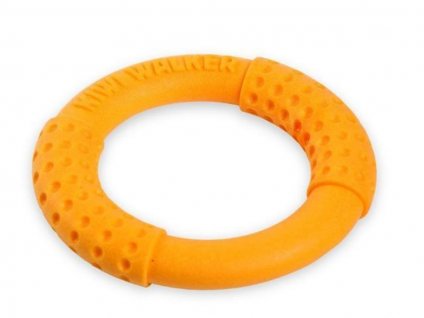 Hračka KIWI WALKER guma TPR - Let's play! Ring Mini oranžová 2,5x13,5cm