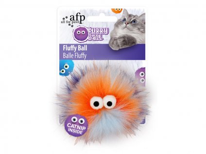Hračka pro kočky AFP - Furry Ball chlupatý míček se šantou 9,5cm