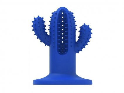 Hračka AFP guma - Dental kaktus modrý s přísavkou (S) 8cm