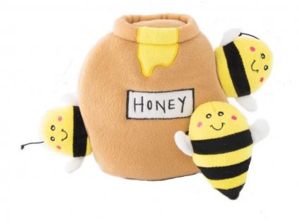 Hračka ZIPPY PAWS plyš - Burrow včely v medu 17x17x12cm