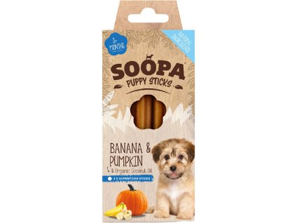 SOOPA dentální tyčinky Puppy s banánem a dýní 100g