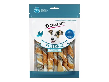 DOKAS Tyčinky z hovězí a rybí kůže a s kuřecím filetem 170g