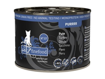 Konzerva CATZ FINEFOOD Purr No.117 s krůtím masem 200g