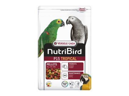 VERSELE-LAGA NutriBird P15 Tropical - základní extrudy pro velké papoušky s tropickým ovocem 3kg