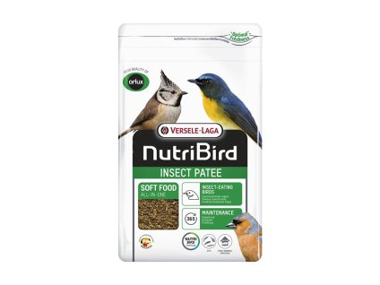 VERSELE-LAGA NutriBird Insect Patee - kompletní směs pro hmyzožravé ptactvo nebo doplněk pro exoty, pěvce, papoušky, lorie s 25% hmyzu 1kg