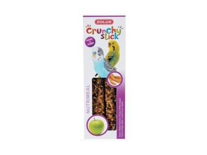 Tyčinky ZOLUX Crunchy Sticks Parakeet proso/jablko (2ks)