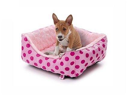 Pelech JK Puppy růžový (S) 45x40x16cm (DOPRODEJ)