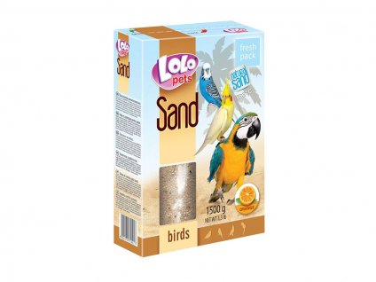 LOLO Sand pomerančový písek pro ptáky 1,5kg