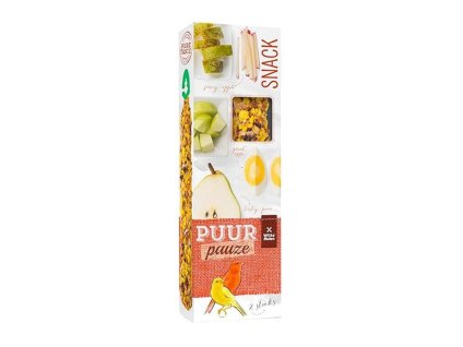 Tyčinky PUUR Pauze Snack - jablko a hruška pro kanáry 60g (2ks)
