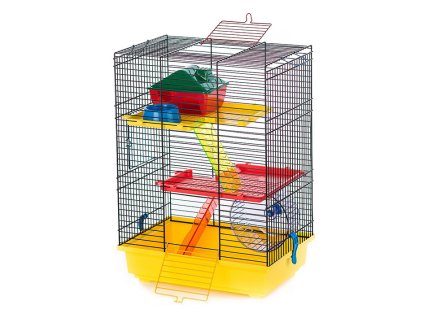 Klec INTER-ZOO Teddy II Color (s plastovou výbavou) 37x25x51cm (MIX BAREV)