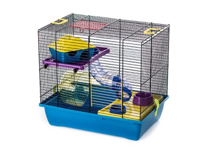 Klec INTER-ZOO Gino I Color (s plastovou výbavou a tubusem) 43x28x38cm (MIX BAREV)