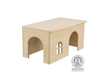 Dřevěný domek TRIXIE s rovnou střechou pro morčata 28x16x18cm (DOPRODEJ)