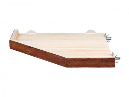 Dřevěná rohová přidělávací plošina TRIXIE (S) 17x17cm
