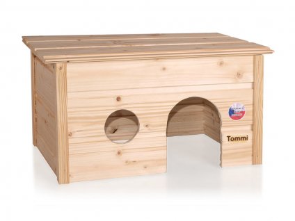 Dřevěný domek TOMMI pro králíky 46x28x25cm