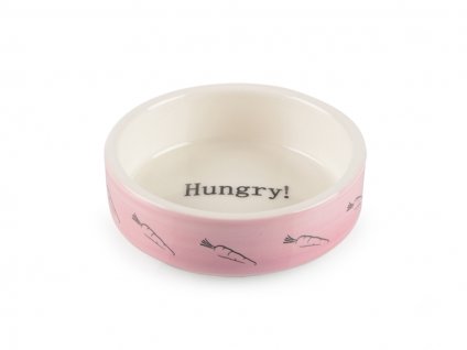 Keramická miska TOMMI Hungry pro malé hlodavce růžovobílá 3x8,5cm