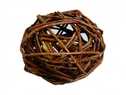 Hračka pro hlodavce FLAMINGO - proutěný míč s jablkem 7cm