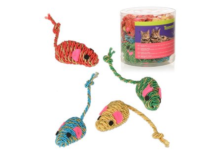 Hračka pro kočky TOMMI - myš Twisty (MIX BAREV)