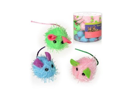 Hračka pro kočky TOMMI - Fringie myška 5cm (MIX BAREV)