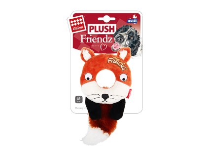 Hračka GIGWI plyš - Plush Friendz liška s gumovým kroužkem 22x11x2,5cm