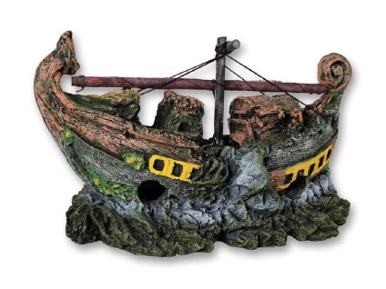 Dekorace RESUN PO-058 vrak 22x9,5x13cm