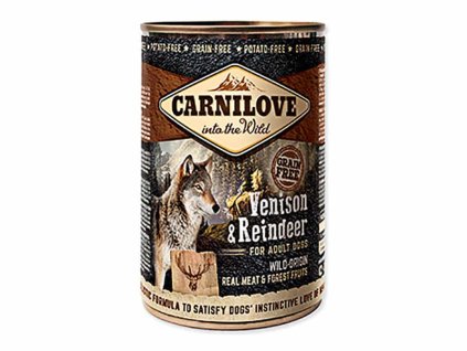 Konzerva CARNILOVE Venison & Reindeer for Adult Dogs 400g