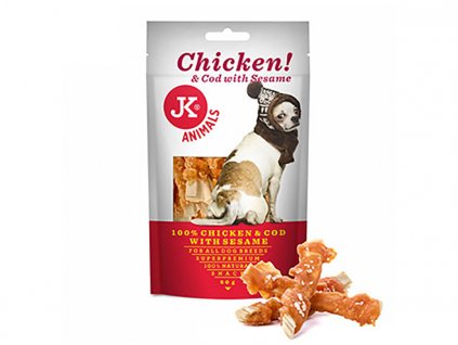 JK Dog Meat Snack - 100% Chicken and Cod with Sesame 80g