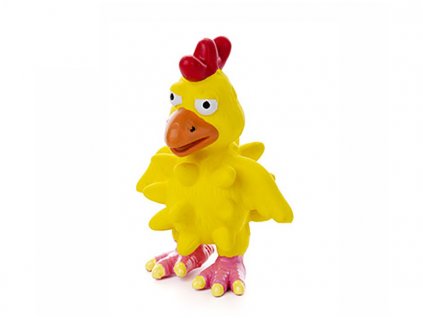 Hračka JK latex - kuře s bodlinami 13cm