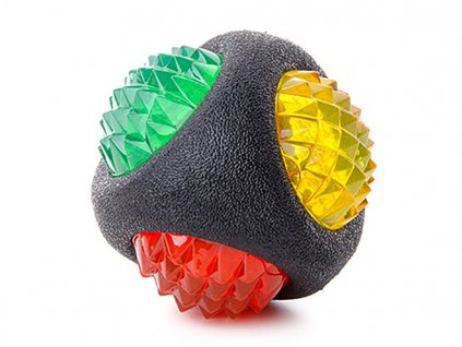 Hračka JK guma TPR - LED Strong míč blikající 8cm