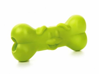 Hračka JK guma TPR - kost na pamlsky zelená 8cm