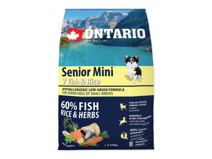 ONTARIO Senior Mini 7 Fish & Rice 2,25kg