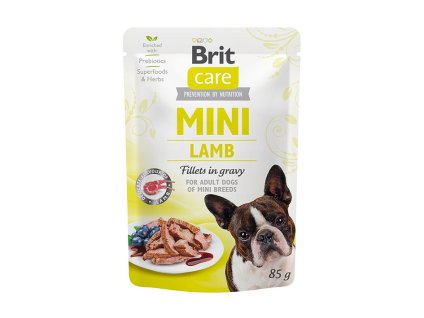 Kapsička BRIT CARE Dog Mini Lamb Fillets in Gravy 85g