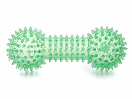 Hračka JK guma TPR - činka s bodlinami zelená 15cm