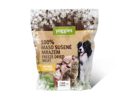 YOGGIES 100% maso sušené mrazem - krůtí maso 85g