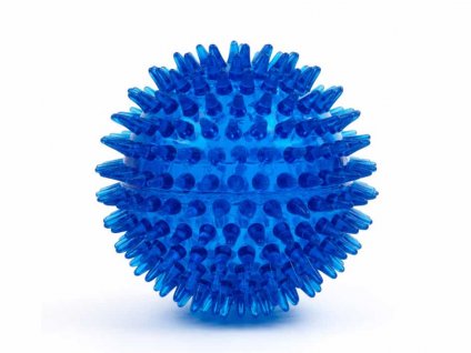 Hračka JK guma TPR - míč s bodlinami modrý 8cm