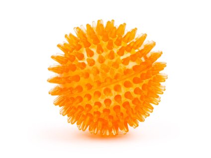 Hračka JK guma TPR - míč s bodlinami oranžový 8cm