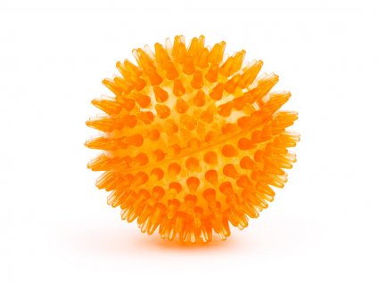 Hračka JK guma TPR - míč s bodlinami oranžový 8cm