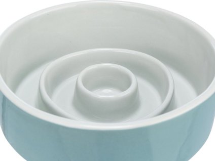 Miska keramická TRIXIE k pomalému krmení šedomodrá 0,45l (14cm)