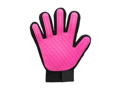 Vyčesávací a masážní rukavice TRIXIE růžová 16x24cm
