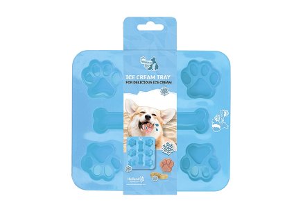 COOLPETS - formičky na výrobu psí zmrzliny (6x tlapka 4x5cm,2x kostička 6x3cm)