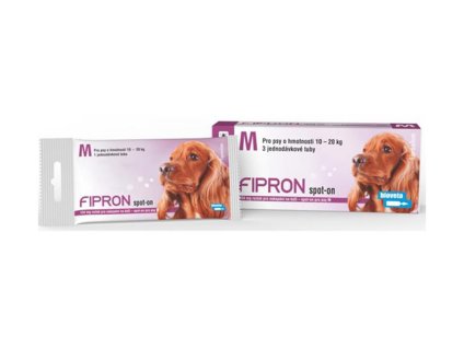 BIOVETA Fipron Spot-on Dog (M) 134mg 3x1,34ml (pro psy 10-20kg)
