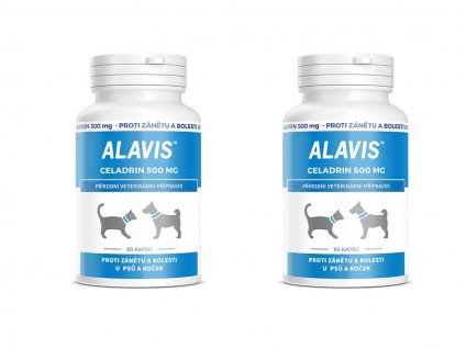 ALAVIS Celadrin pro psy a kočky 500mg (60tbl) (DVOJBALENÍ) (2ks)