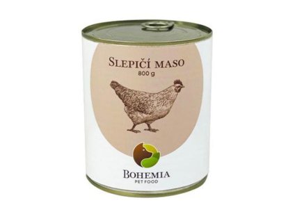 Konzerva BOHEMIA slepičí maso ve vlastní šťávě 800g