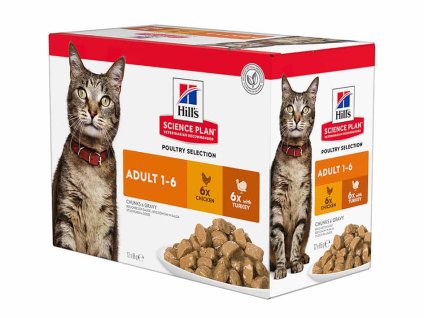 Kapsička HILLS Feline Adult Chicken+Turkey 12x85g (multipack)